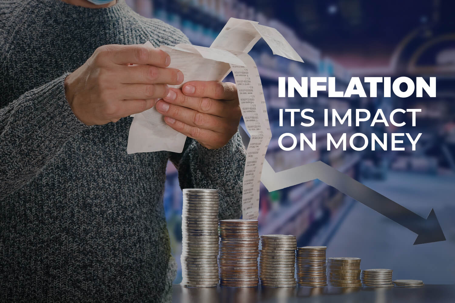 a person holding an invoice with silver coins in inflation and its impact on money from 3elb elgeib with Money fellows