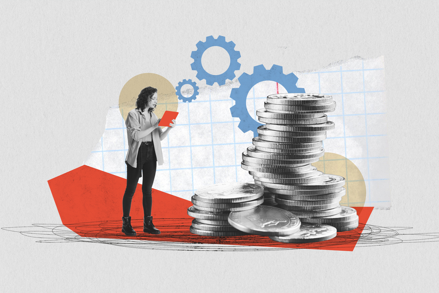 woman holding a paper to describe the financial planning