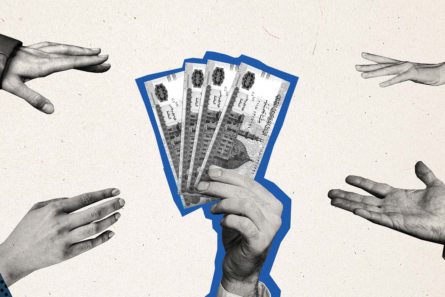 a hand holding 200 EGP in Loans and Their Impact on Your I-Score article