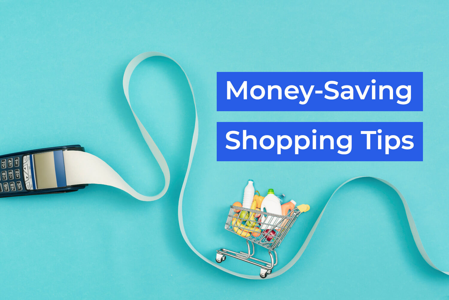 shopping basket with a long receipt from smart shopping tips to maximize sales article on 3elm El geib blog