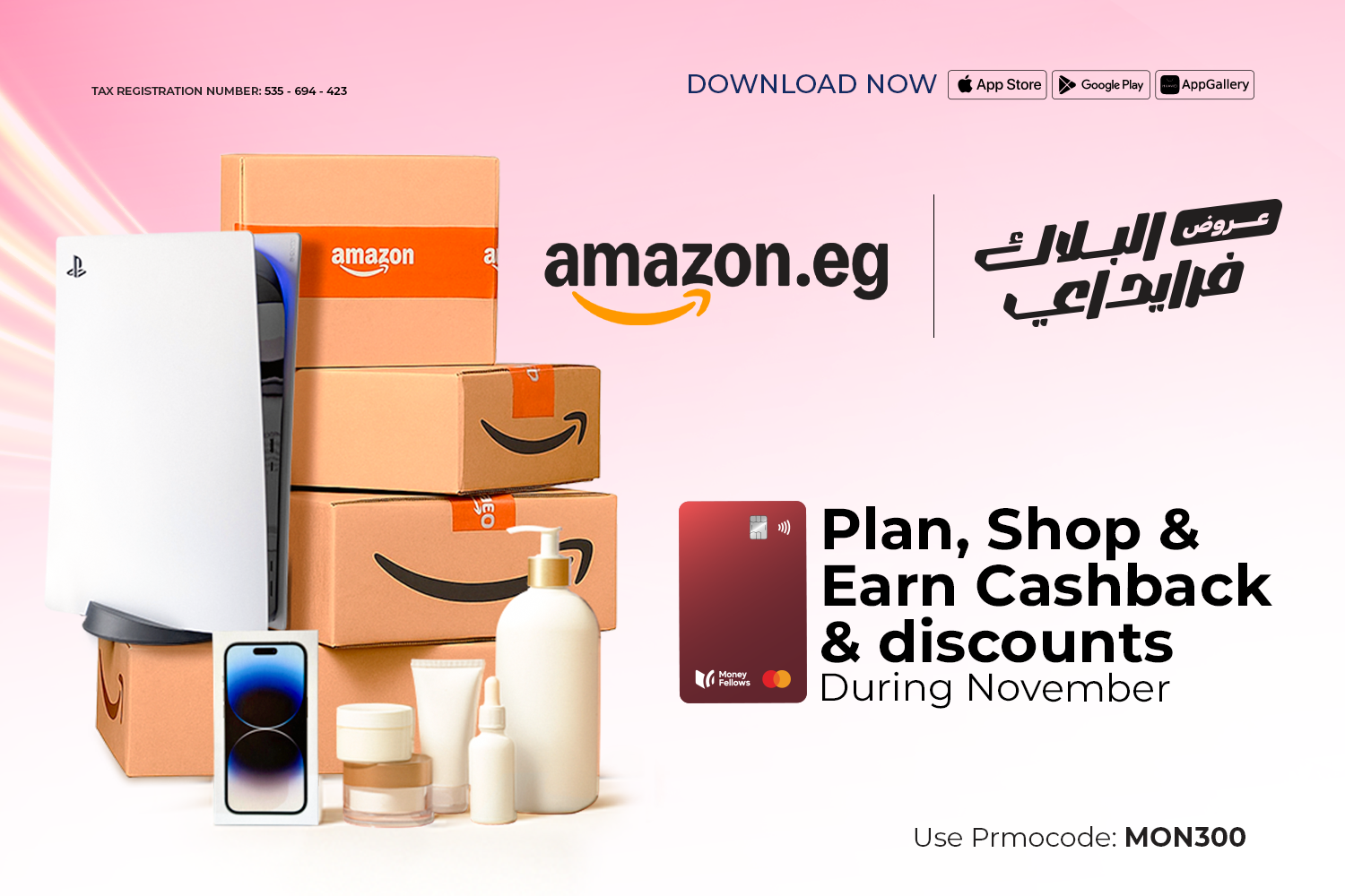 money fellows card powered by MasterCard with Amazon black friday offer during November